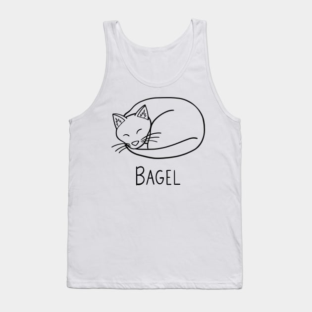 Cat bagel Tank Top by carolinewillustration